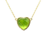 Heart Pendant Necklace (12 Birthstone Options)