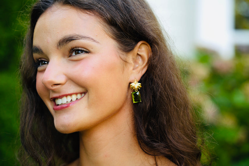 Bumble Bee Earring - 5 Gemtone Options