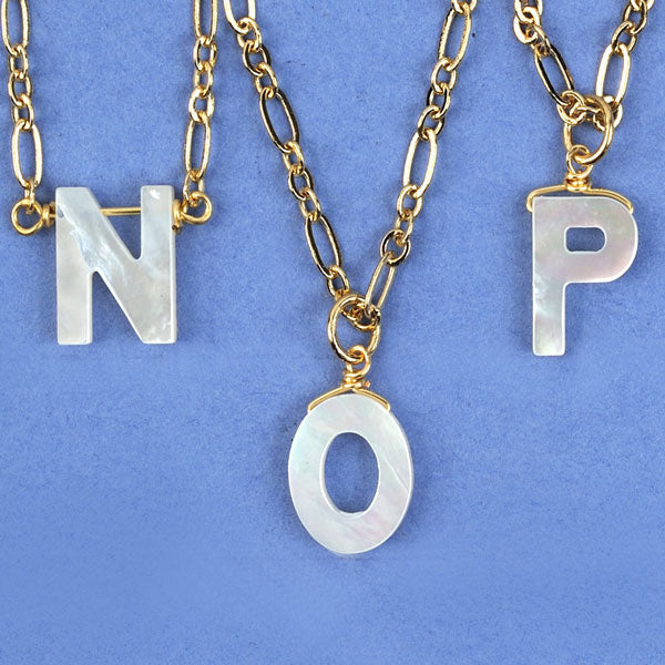 Initial Pearl Necklace - (26 Letter Options)
