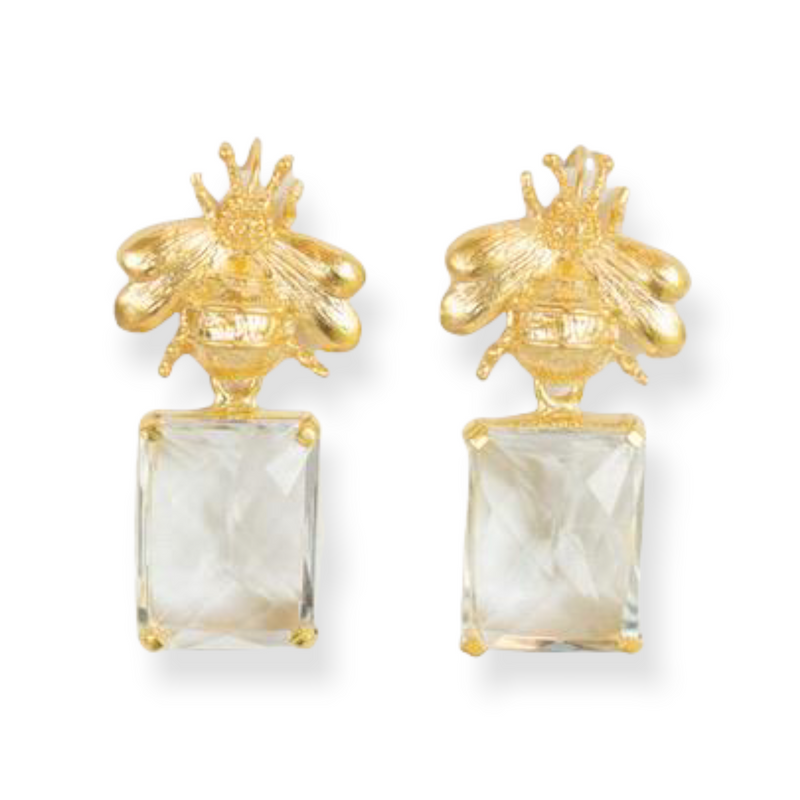 Bumble Bee Earring - 5 Gemtone Options