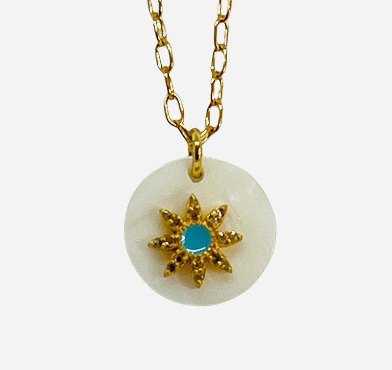 Sunburst Pendant Necklace - (3 Color Options)