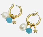 Boca Grande Hoop Earring - (5 Gemstone Options)