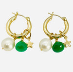 Boca Grande Hoop Earring - (5 Gemstone Options)