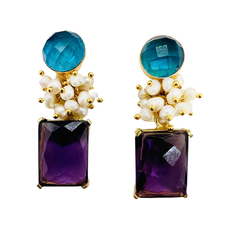 Alden Earring - 12 Gemstone Options