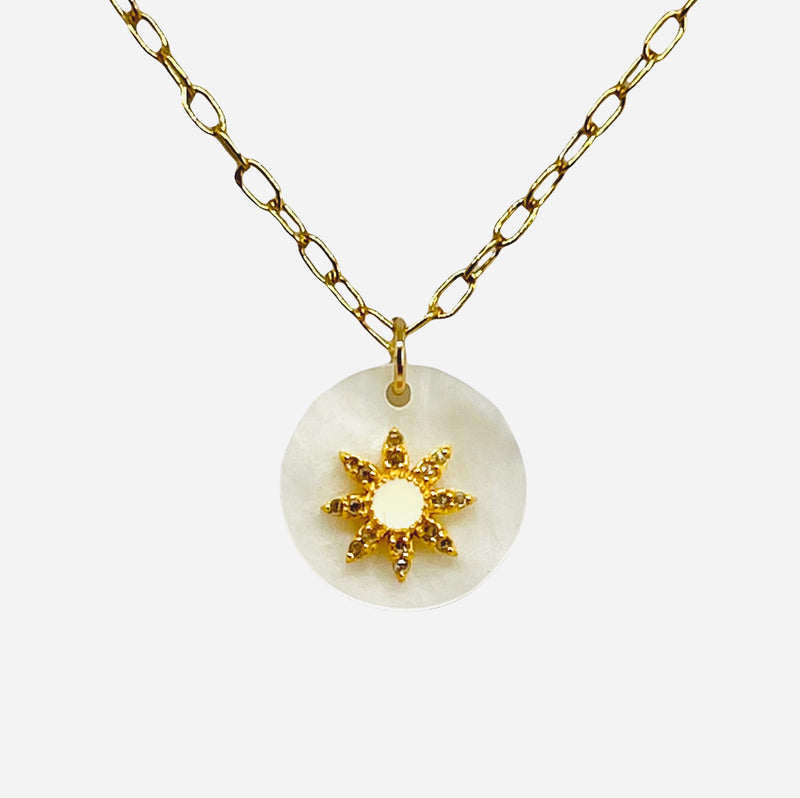 Sunburst Pendant Necklace - (3 Color Options)