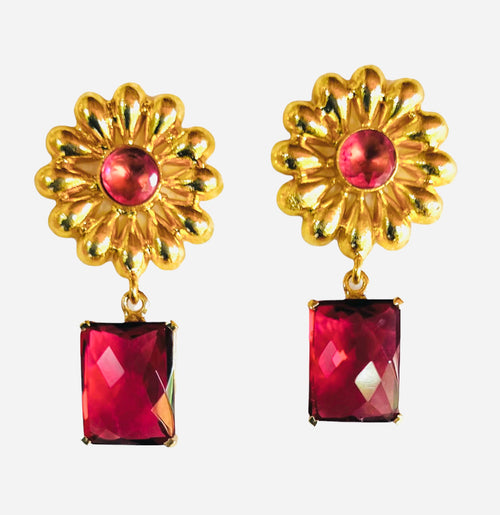 Dahlia Earring - 4 Gemstone Options