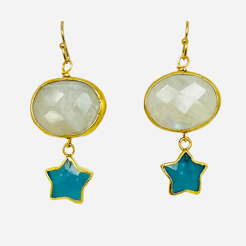 Luna Earring - (4 Gemstone Options)