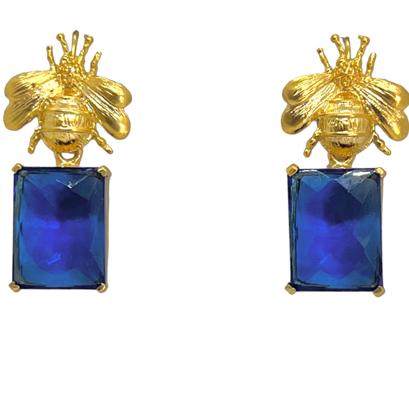 Bumble Bee Earring - 5 Gemtone Options