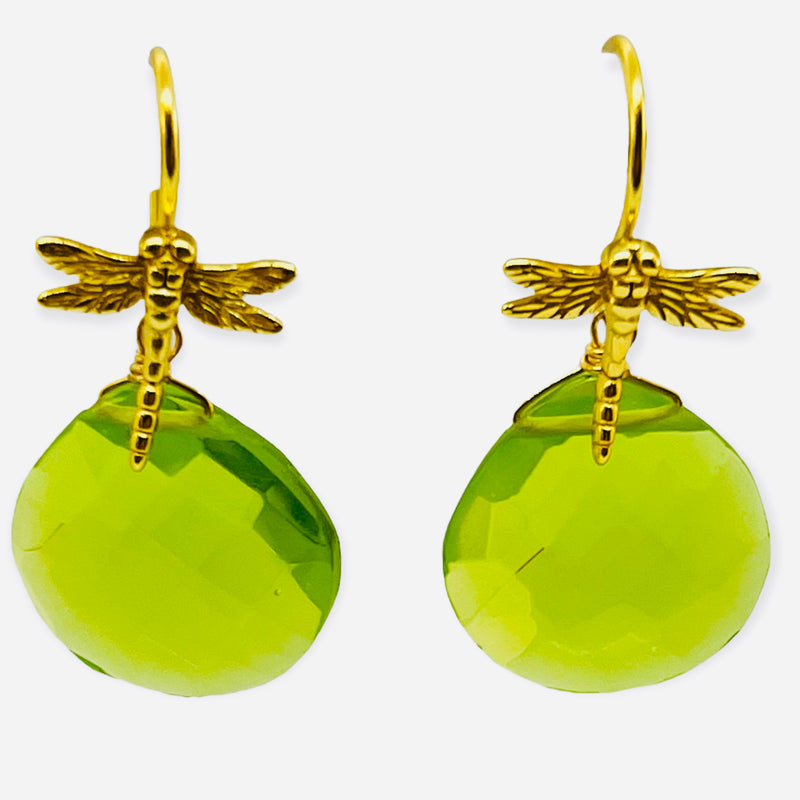 Dragonfly Earring - (5 Gemstone Options)