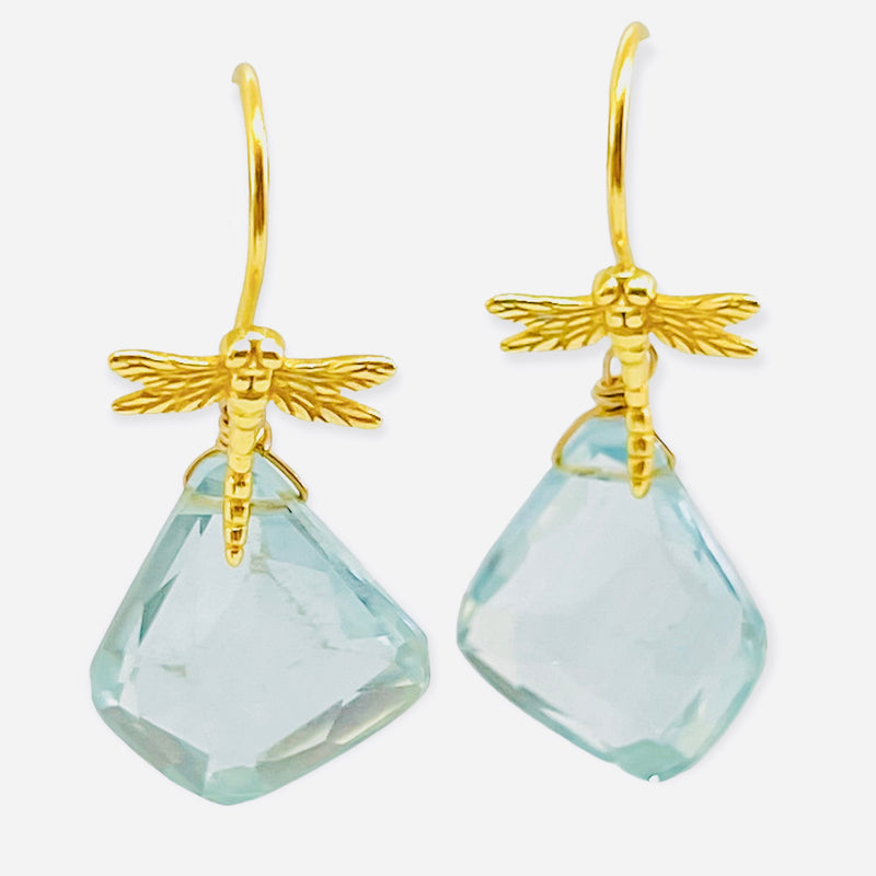 Dragonfly Blue Topaz Earring