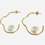 Cassidy Pearl Hoop Earrings