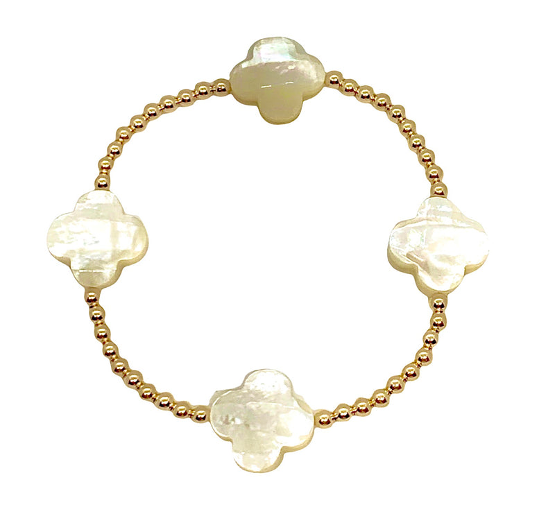 Mother Of Pearl (White) Gold Fill Bracelet