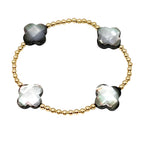 Mother Of Pearl (Dark) Gold Fill Bracelet