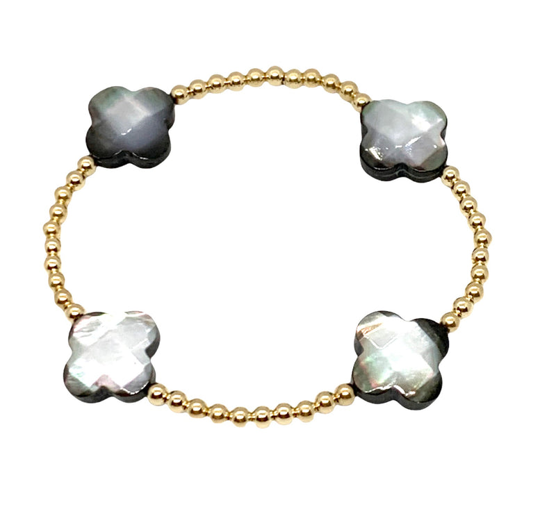 Gold Fill Mother Of Pearl (Dark) Bracelet