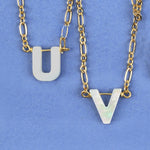 Initial Pearl Necklace - (26 Letter Options)