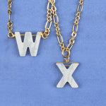 Initial Pearl Necklace - (26 Letter Options)