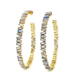 Thea Hoop Large Earring (4 Gemstone Options)